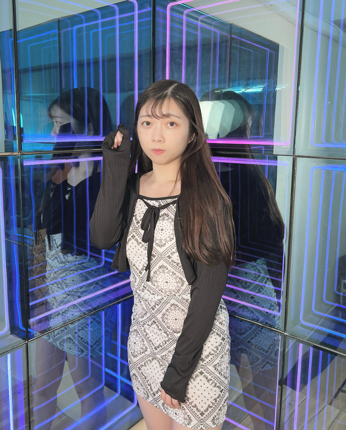 【約會推介.ᐟ.ᐟ】花紋𝗢𝗣𝗦 + 綁帶外套 𝗦𝗲𝘁