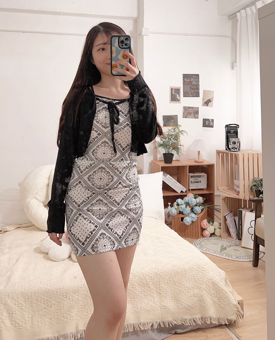 【約會推介.ᐟ.ᐟ】花紋𝗢𝗣𝗦 + 綁帶外套 𝗦𝗲𝘁