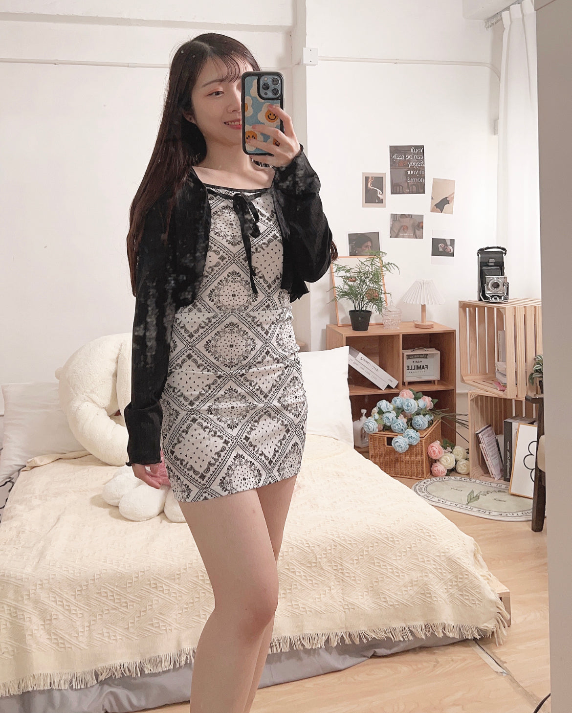 【約會推介.ᐟ.ᐟ】花紋𝗢𝗣𝗦 + 綁帶外套 𝗦𝗲𝘁