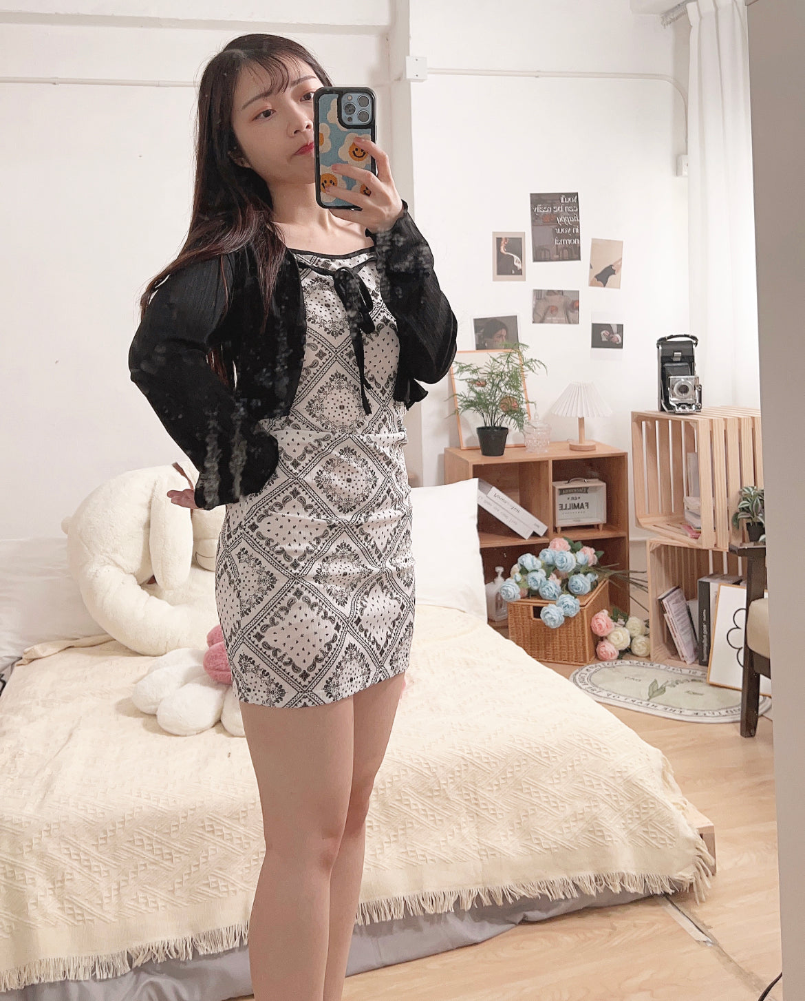 【約會推介.ᐟ.ᐟ】花紋𝗢𝗣𝗦 + 綁帶外套 𝗦𝗲𝘁