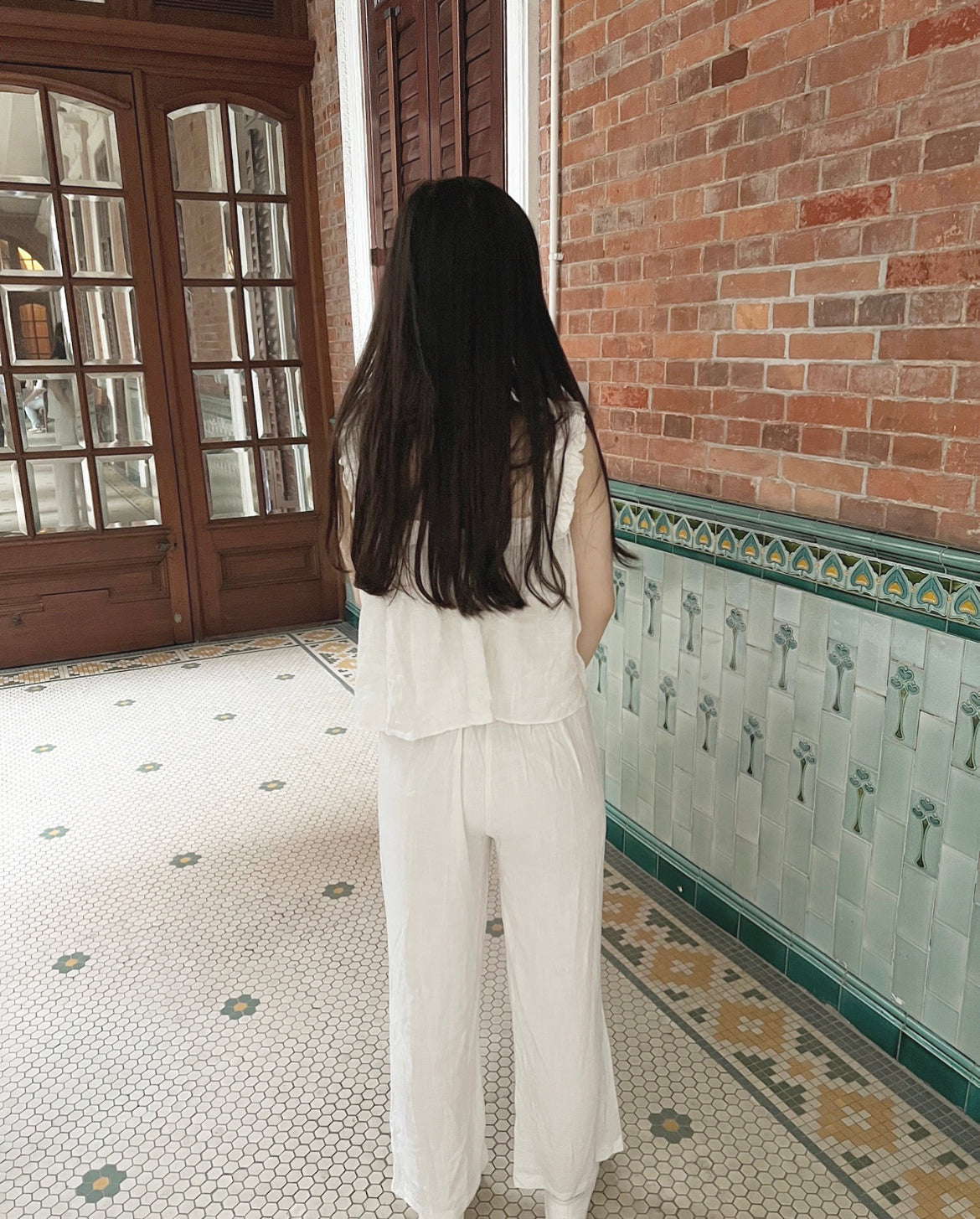 𝗖𝘂𝘁𝗶𝗲 𝗖𝗮𝘀𝘂𝗮𝗹 𝗦𝘁𝘆𝗹𝗶𝘀𝗵 𝗦𝗲𝘁(連背心+闊褲)♥