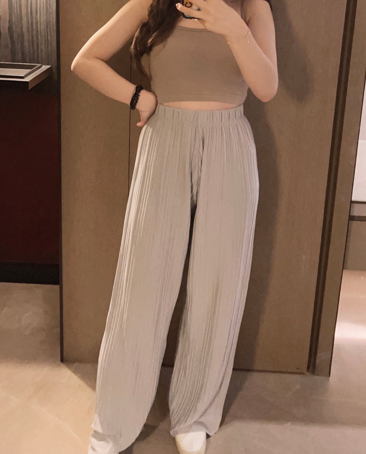 【𝗛𝗼𝘁 𝗜𝘁𝗲𝗺 ! 】直條紋高腰闊褲