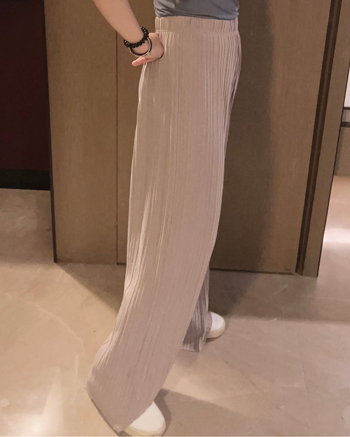 【𝗛𝗼𝘁 𝗜𝘁𝗲𝗺 ! 】直條紋高腰闊褲