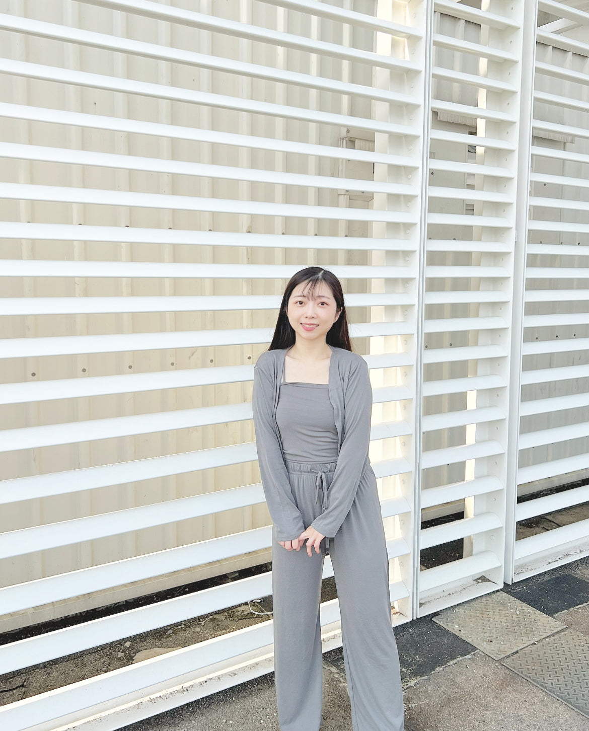 𝗦𝗽𝗮𝗿𝗸𝗹𝗲 𝗖𝗮𝘀𝘂𝗮𝗹 𝗦𝘁𝘆𝗹𝗶𝘀𝗵 𝗦𝗲𝘁 (連背心+外套+闊褲)♥