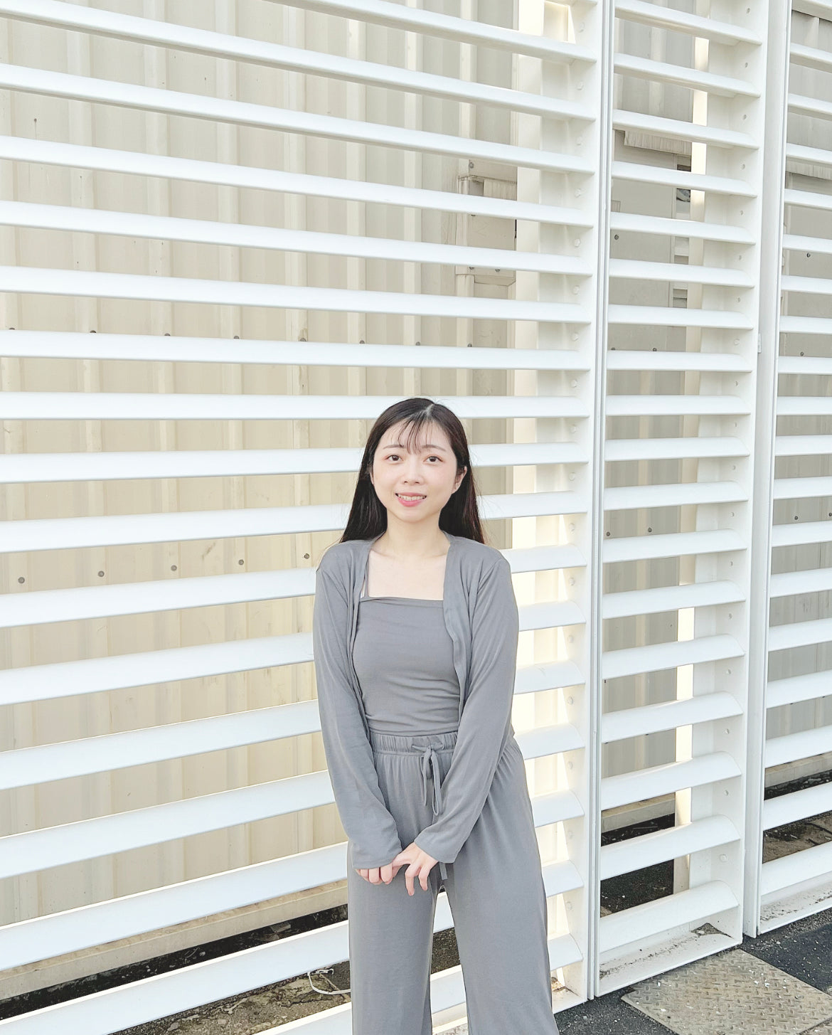 𝗦𝗽𝗮𝗿𝗸𝗹𝗲 𝗖𝗮𝘀𝘂𝗮𝗹 𝗦𝘁𝘆𝗹𝗶𝘀𝗵 𝗦𝗲𝘁 (連背心+外套+闊褲)♥