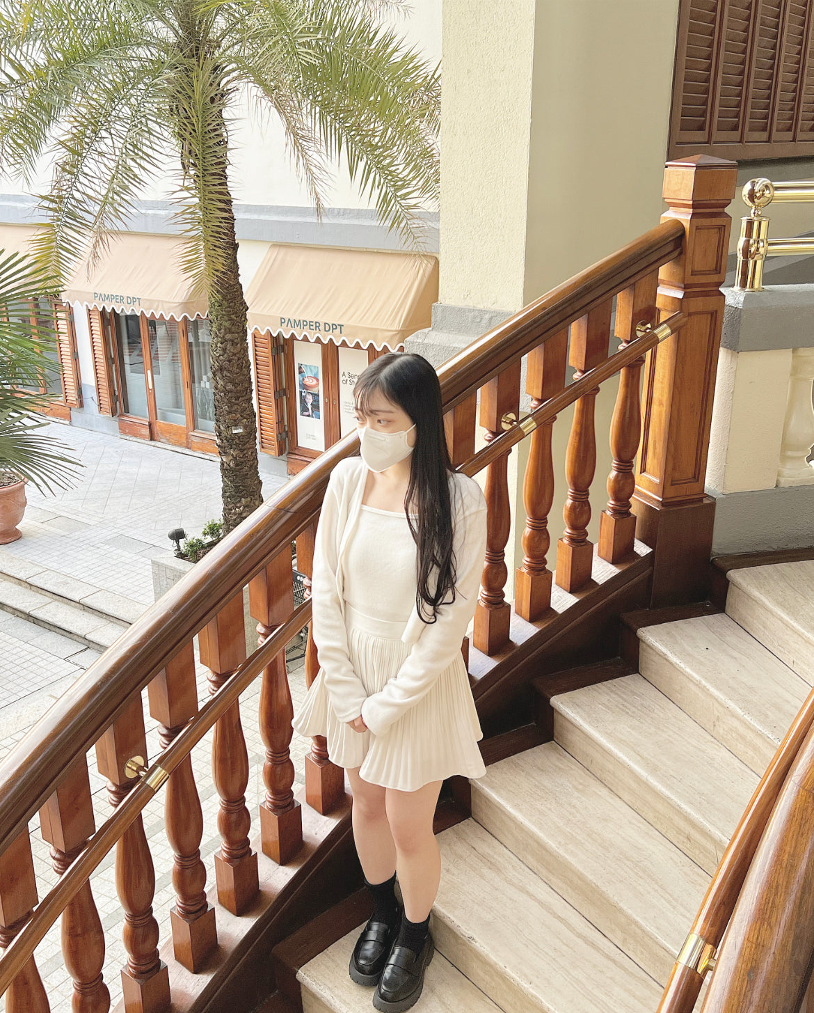 【韓國大熱.ᐟ.ᐟ】高腰百褶裙褲