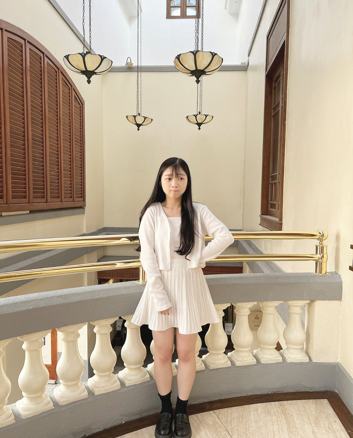 【韓國大熱.ᐟ.ᐟ】高腰百褶裙褲