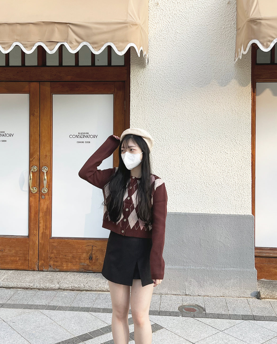 【美美菱格.ᐟ.ᐟ】菱格針織小外套