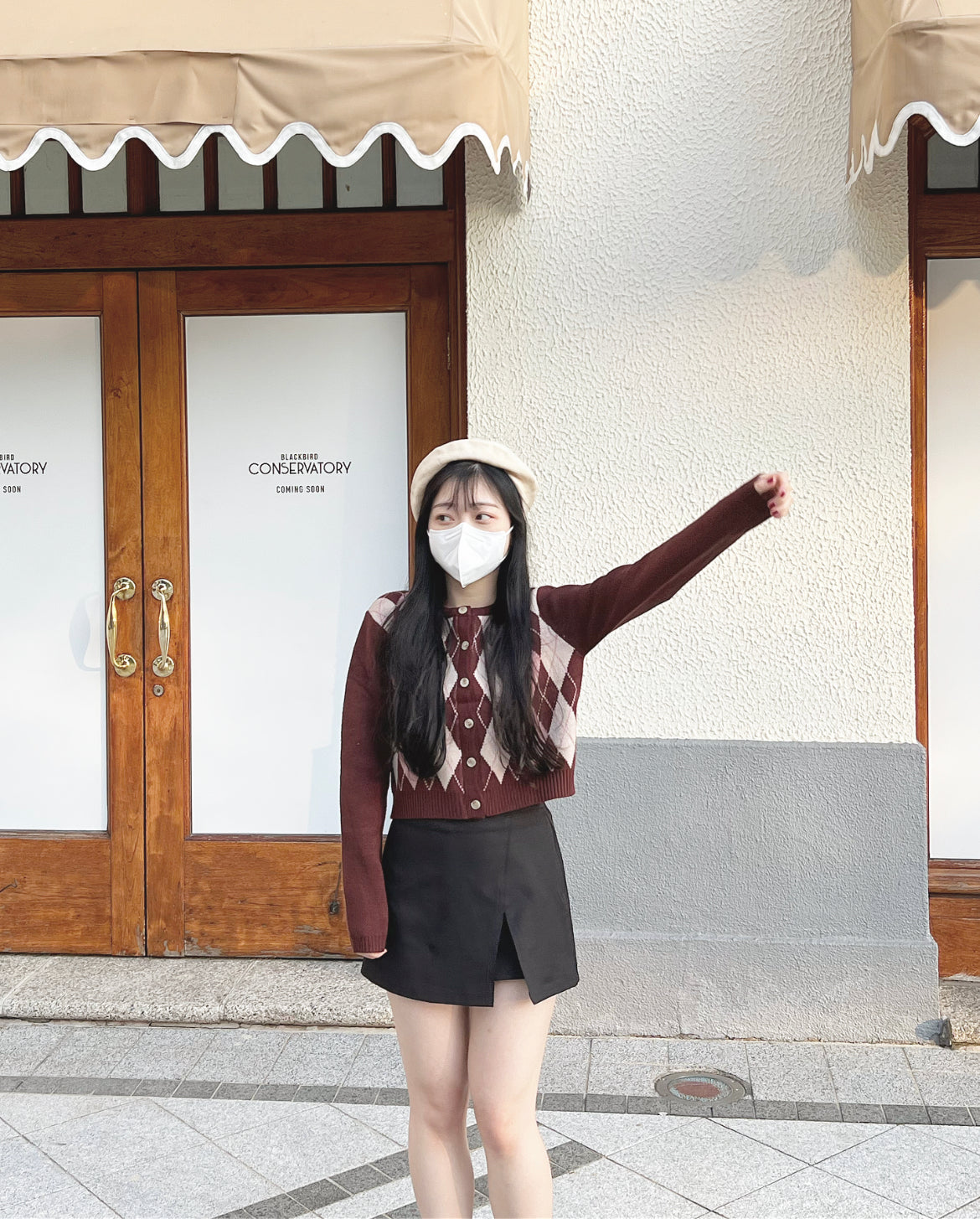 【美美菱格.ᐟ.ᐟ】菱格針織小外套