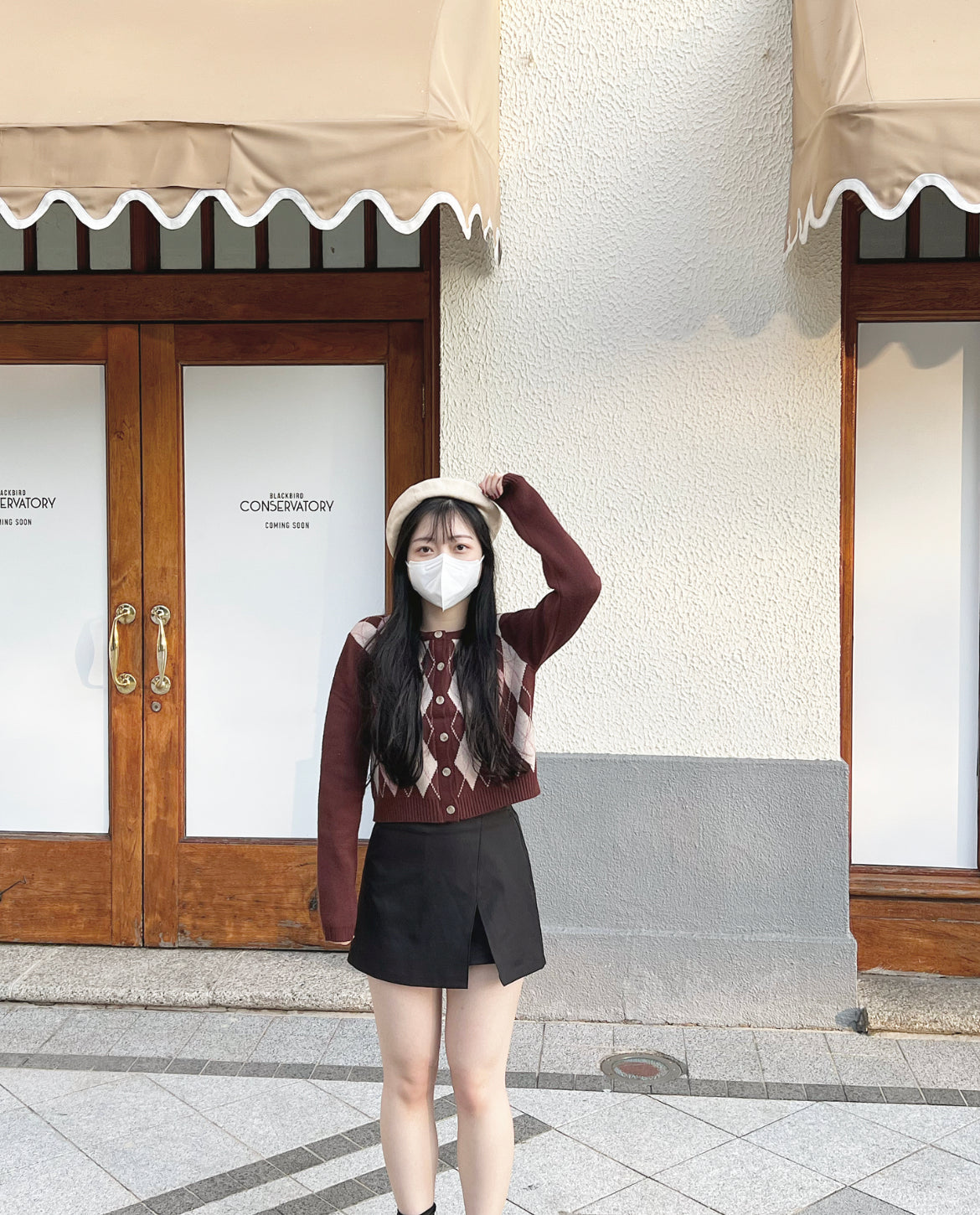 【美美菱格.ᐟ.ᐟ】菱格針織小外套