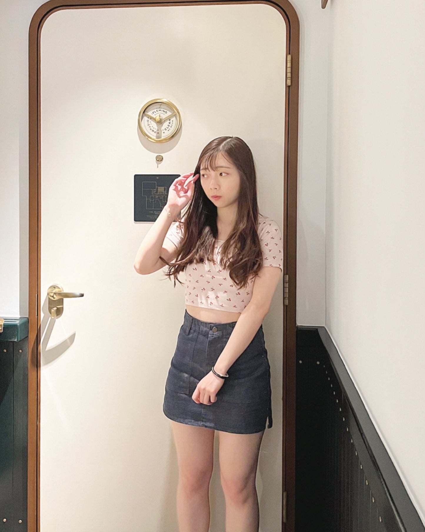 彈性高腰牛仔裙