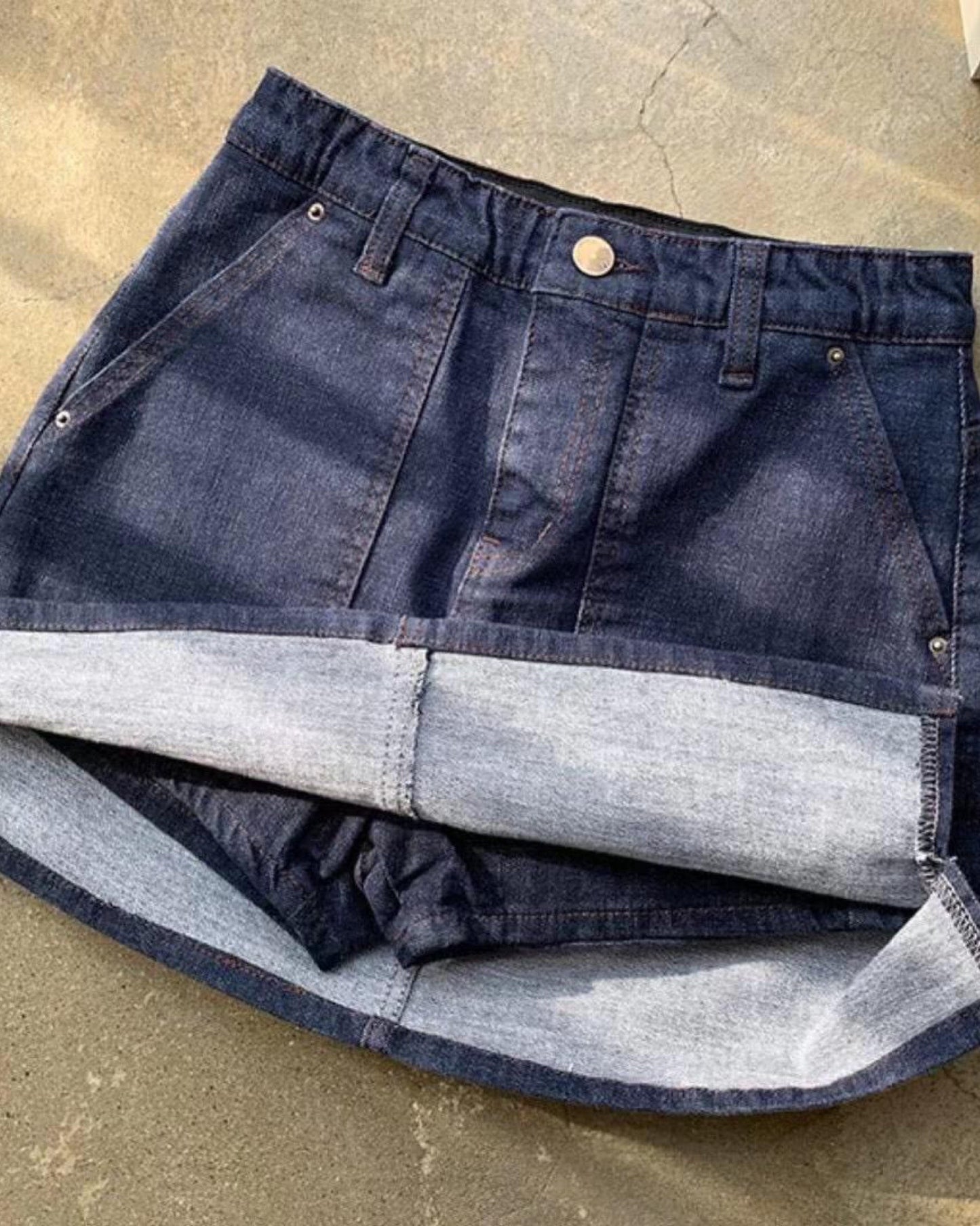 彈性高腰牛仔裙