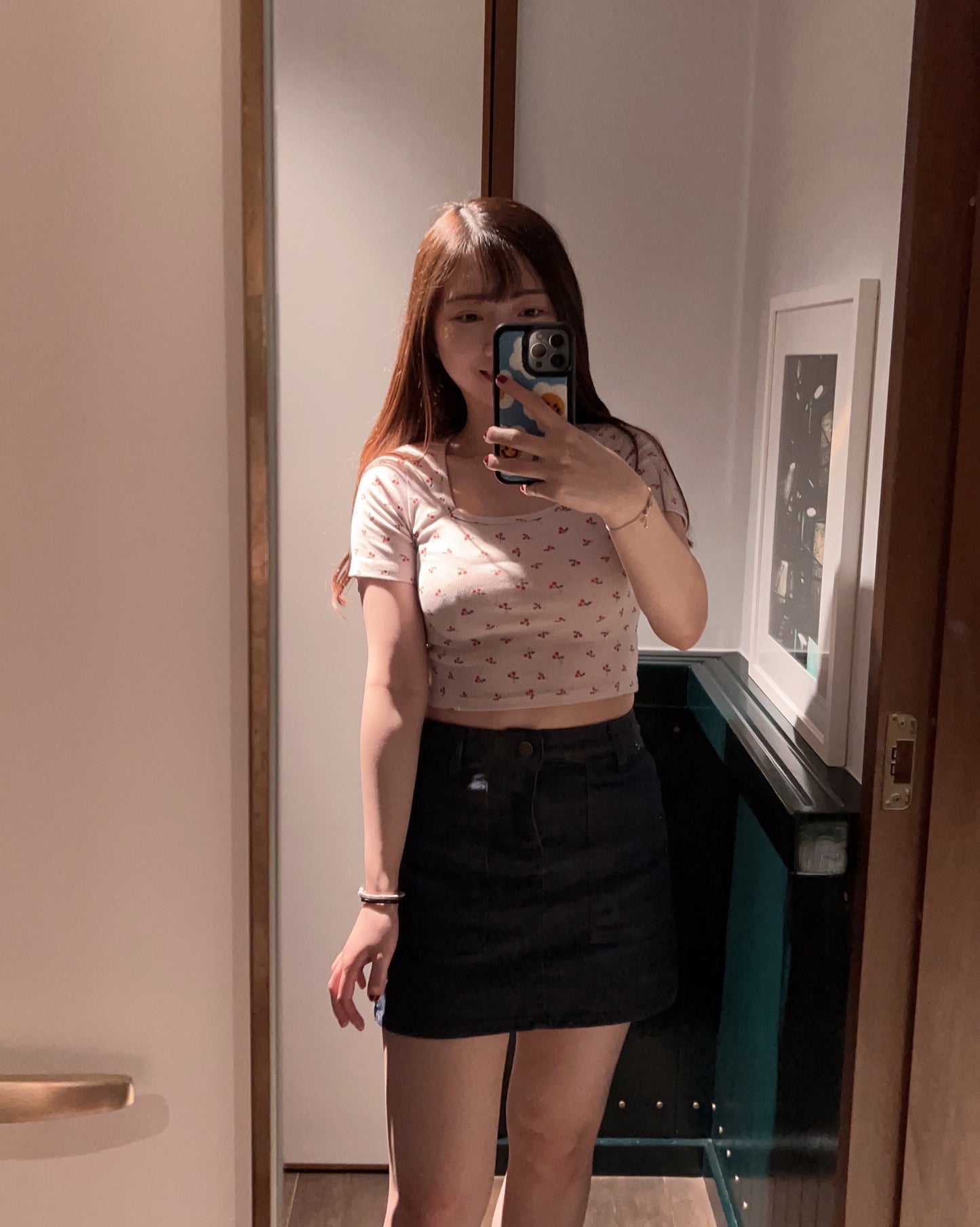 彈性高腰牛仔裙