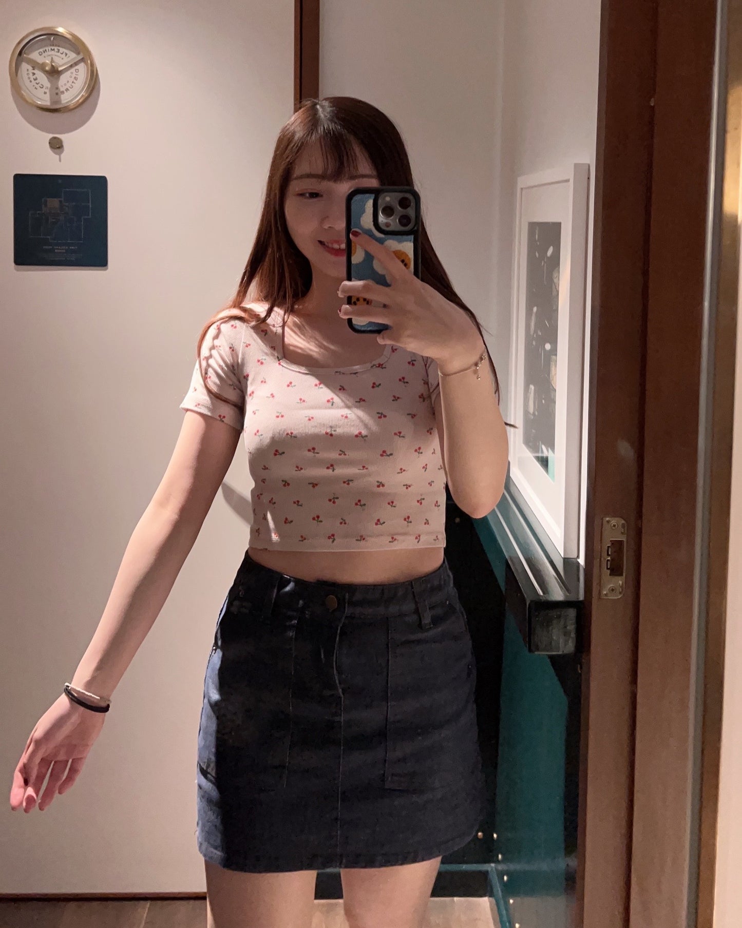 彈性高腰牛仔裙