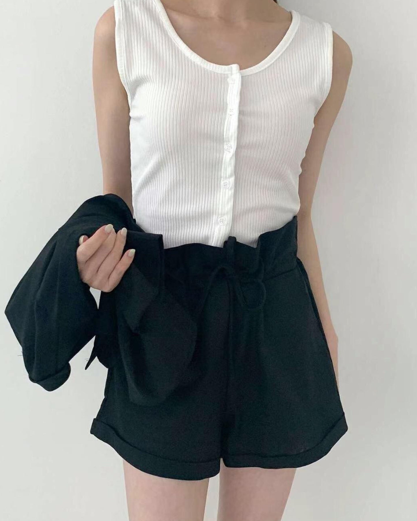 綁帶束腰短褲