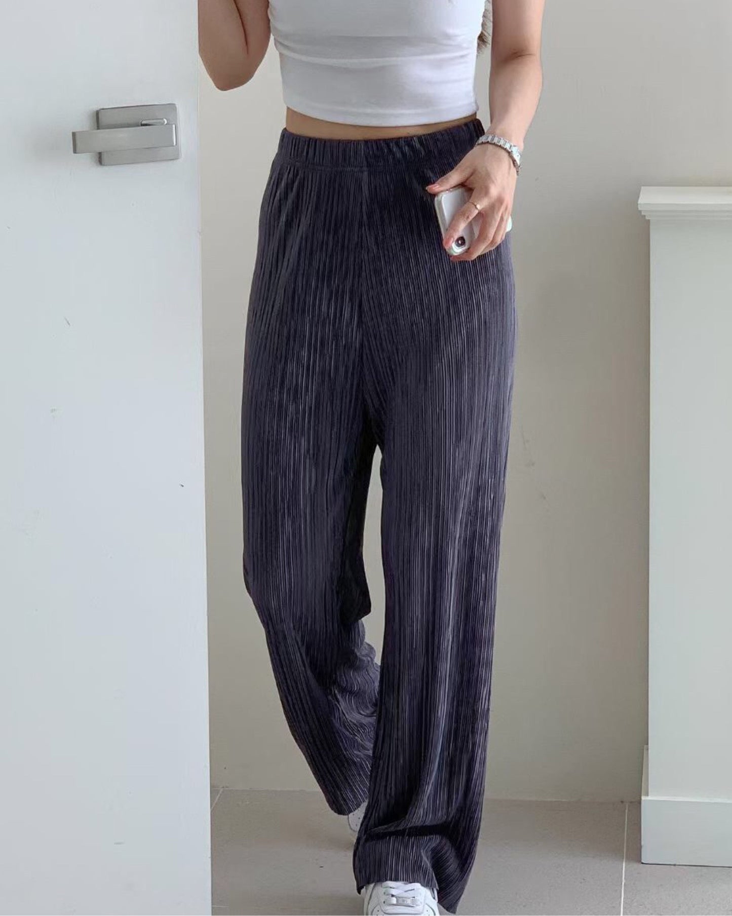 【𝗛𝗼𝘁 𝗜𝘁𝗲𝗺 .ᐟ.ᐟ | 爆單回歸.ᐟ.ᐟ】直條紋高腰闊褲𝗩𝗲𝗿 𝟮