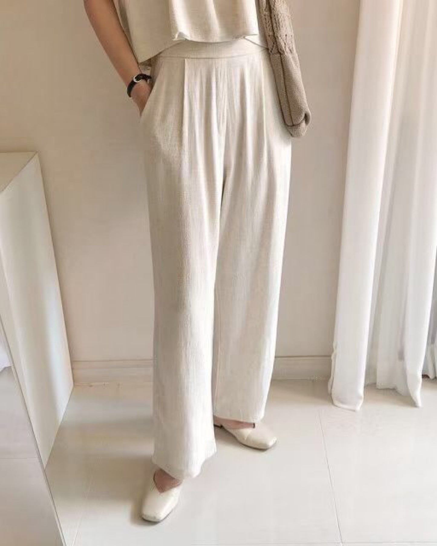 𝗖𝘂𝘁𝗶𝗲 𝗖𝗮𝘀𝘂𝗮𝗹 𝗦𝘁𝘆𝗹𝗶𝘀𝗵 𝗦𝗲𝘁(連背心+闊褲)♥