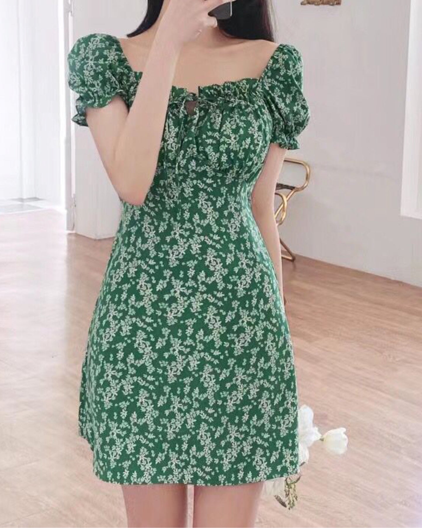 【早鳥價 ｜靚靚碎花回歸.ᐟ.ᐟ】小綁帶束腰花花裙