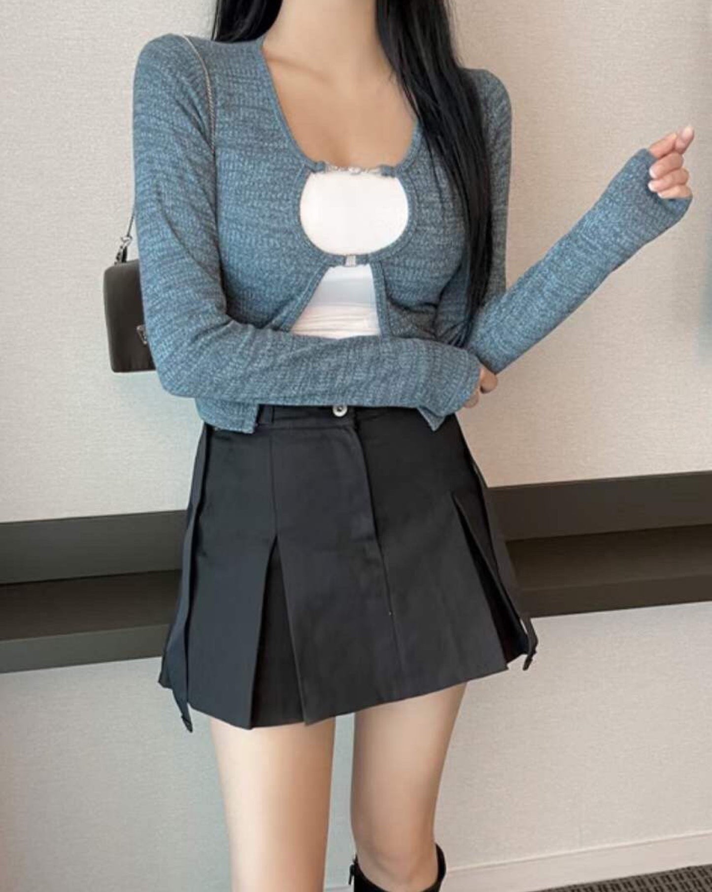 【韓國大熱+人氣.ᐟ.ᐟ】𝗗𝗼𝘂𝗯𝗹𝗲金扣子𝗧𝗼𝗽