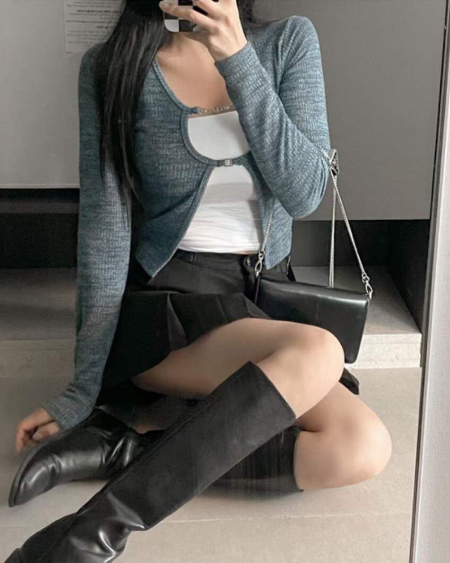 【韓國大熱+人氣.ᐟ.ᐟ】𝗗𝗼𝘂𝗯𝗹𝗲金扣子𝗧𝗼𝗽