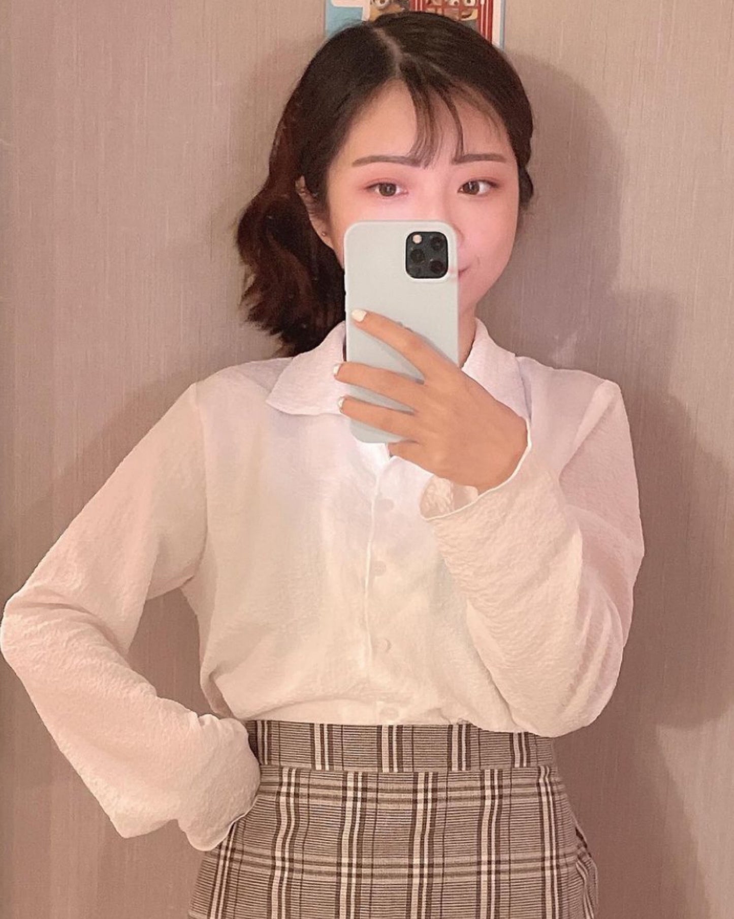 【𝗛𝗞𝗱 𝟵𝟵 ﻿區】排鈕裇衫領𝗖𝗿𝗼𝗽♥