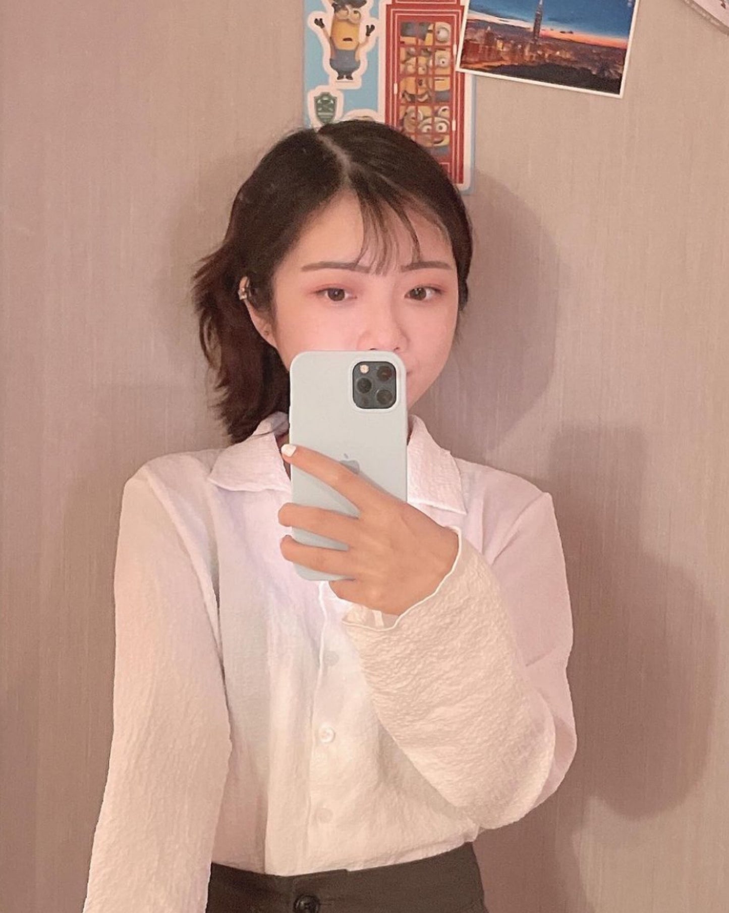 【𝗛𝗞𝗱 𝟵𝟵 ﻿區】排鈕裇衫領𝗖𝗿𝗼𝗽♥