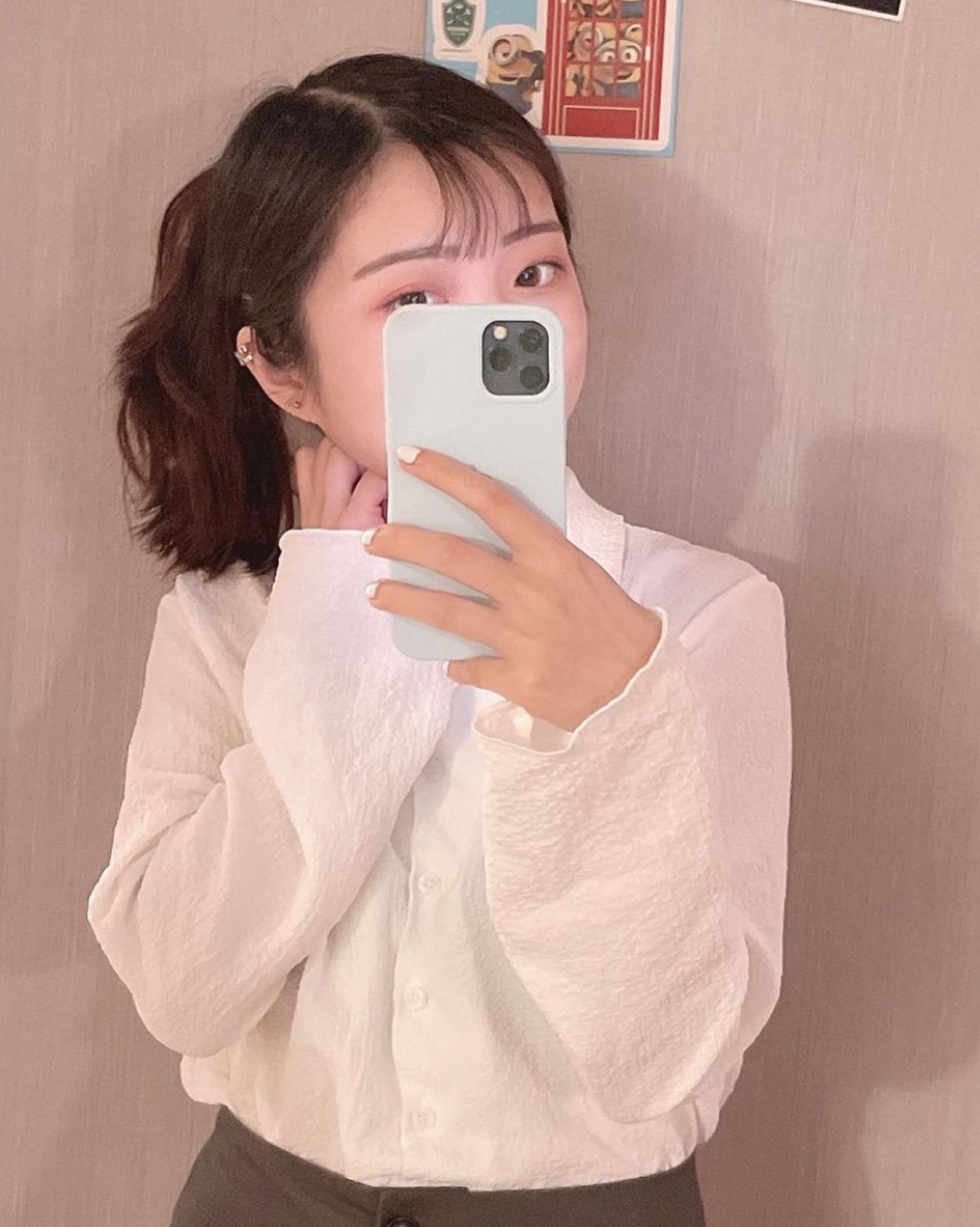 【𝗛𝗞𝗱 𝟵𝟵 ﻿區】排鈕裇衫領𝗖𝗿𝗼𝗽♥