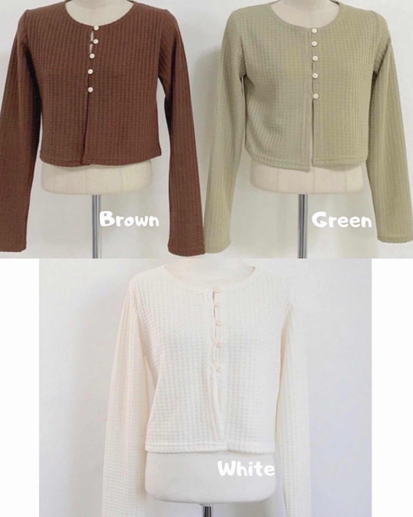 小格網針織外套♥