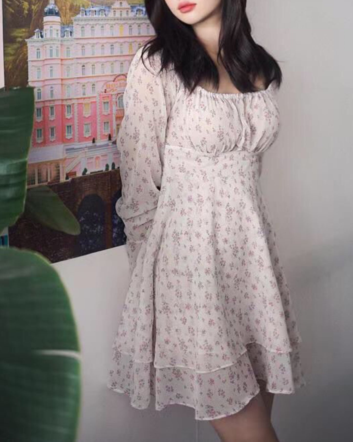 【約會推介.ᐟ.ᐟ】斯文系碎花連身裙