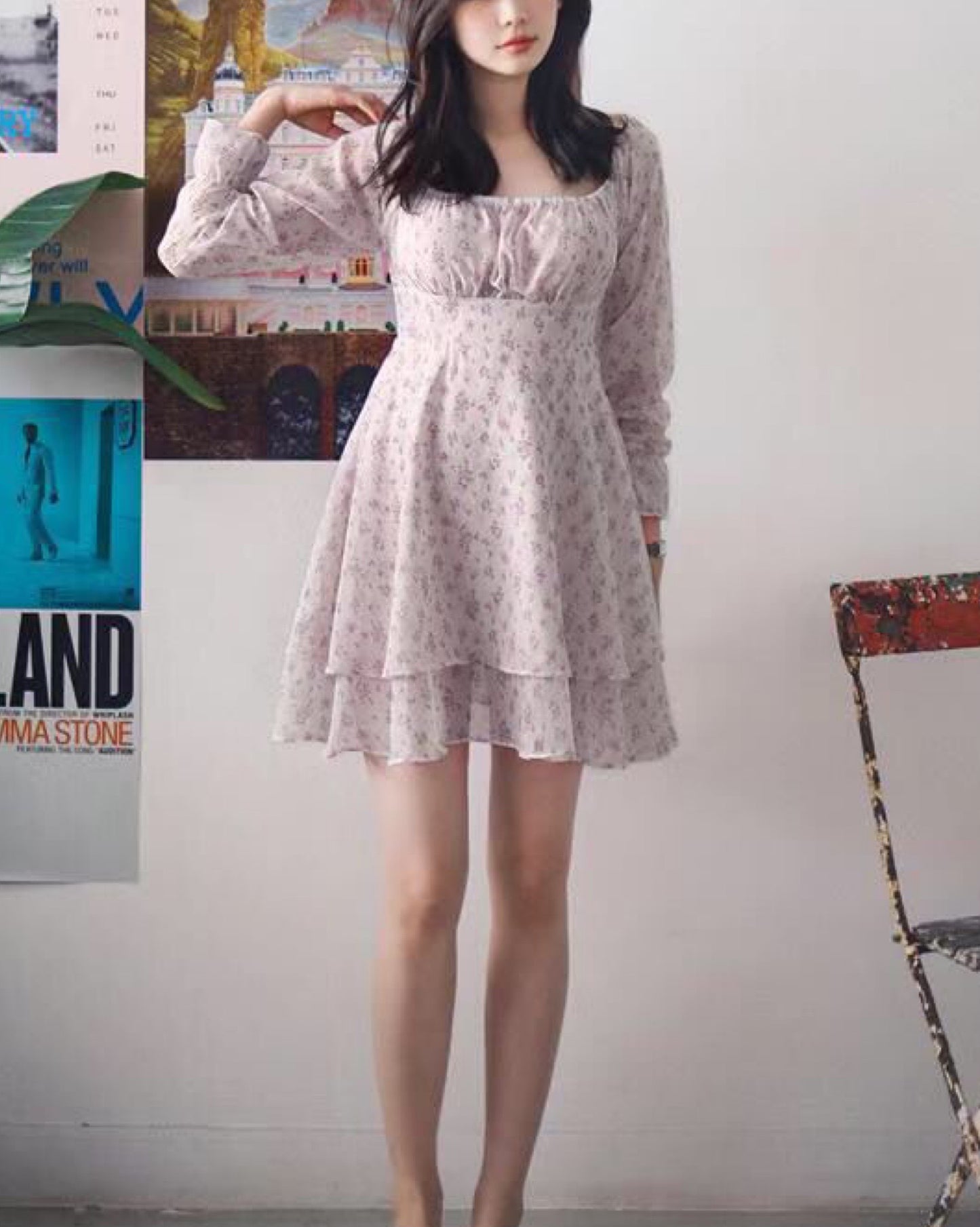 【約會推介.ᐟ.ᐟ】斯文系碎花連身裙