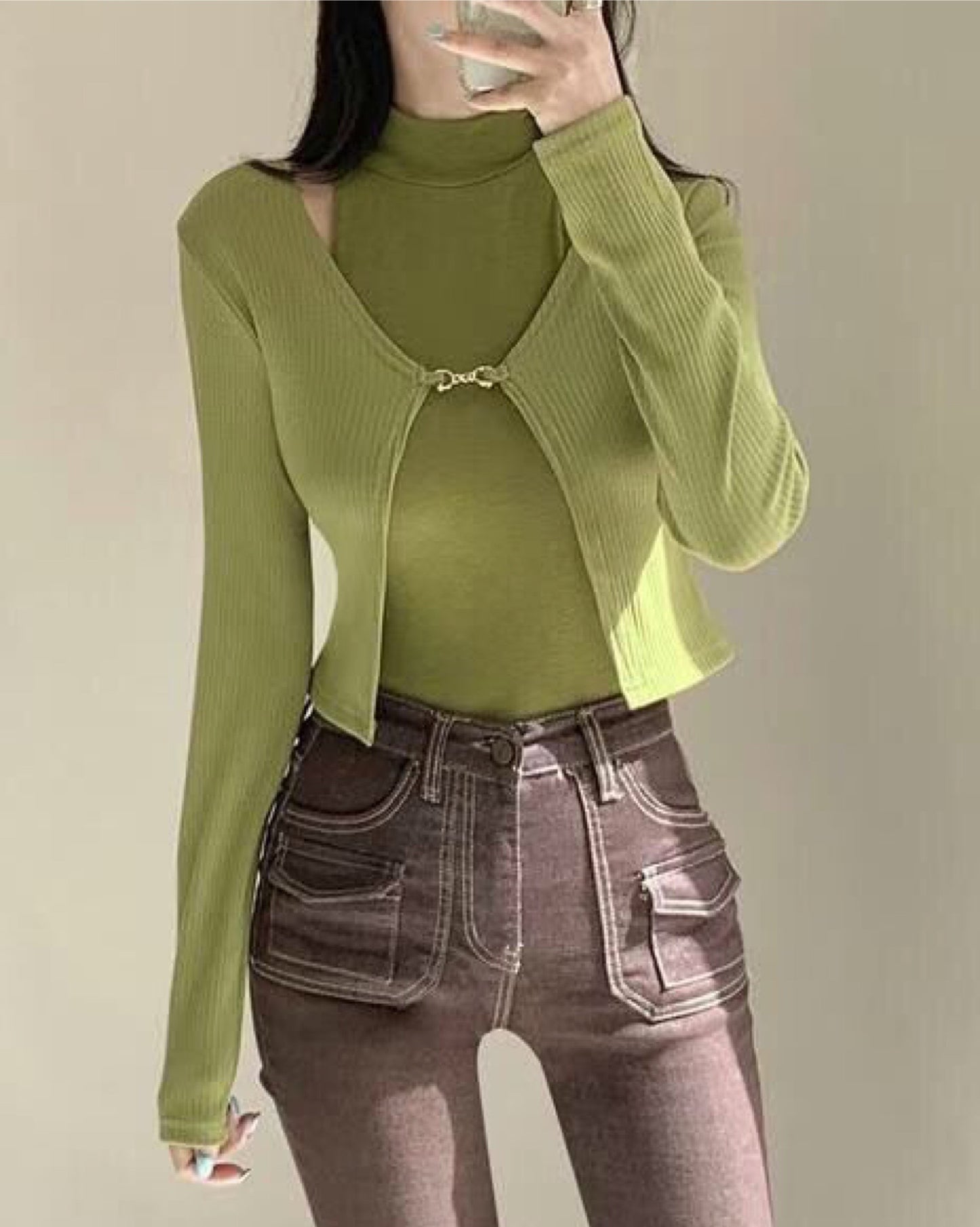 【早鳥價 | 韓國大熱.ᐟ.ᐟ】金扣子𝗧𝗼𝗽 𝗦𝗲𝘁