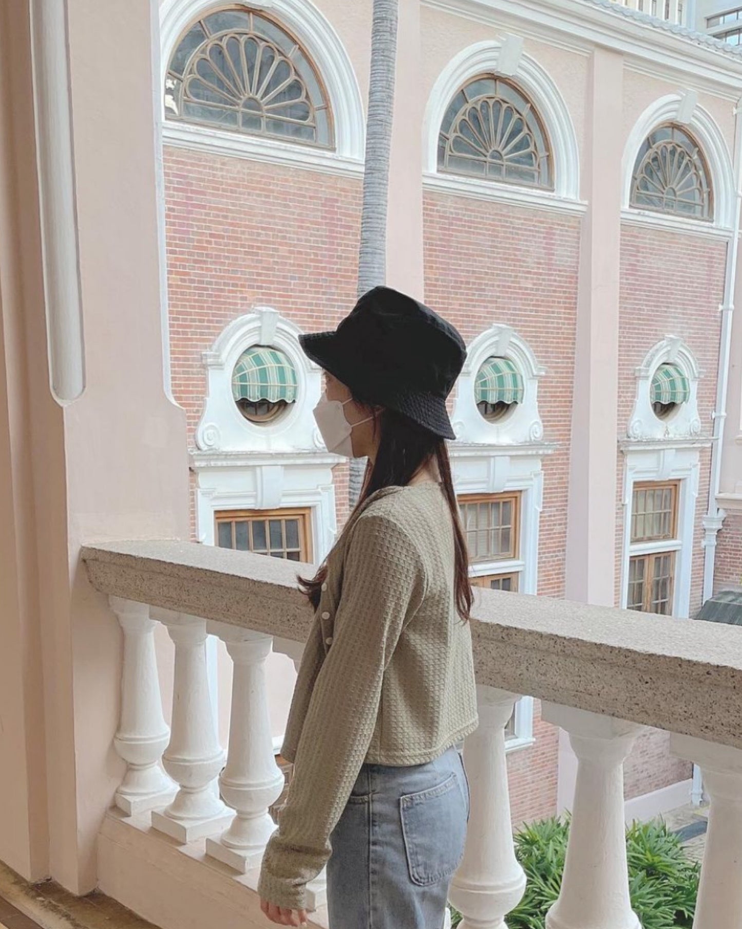 小格網針織外套♥