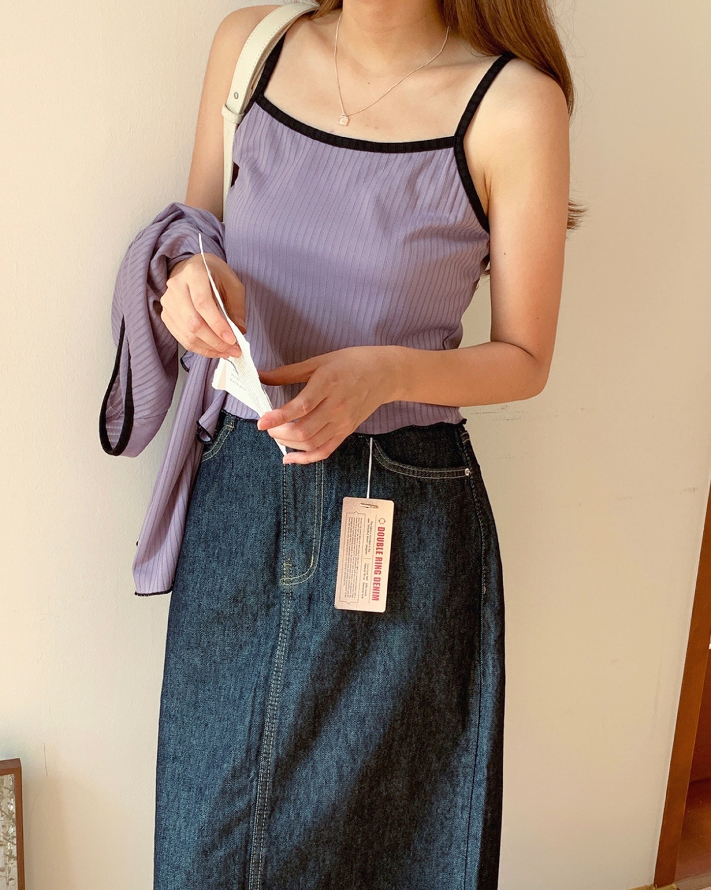 【𝗚𝗶𝗿𝗹𝘆+𝟰季必備.ᐟ.ᐟ】綁帶直條紋𝗦𝗲𝘁