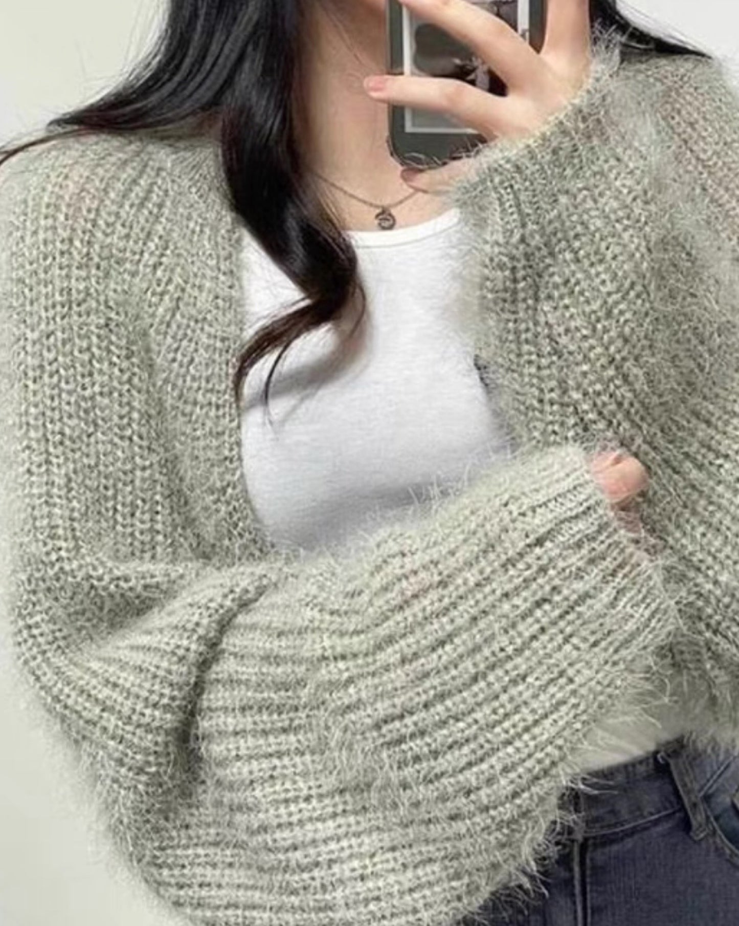 【𝗛𝗼𝘁 𝗜𝘁𝗲𝗺+回歸.ᐟ.ᐟ】毛毛蝙蝠袖外套