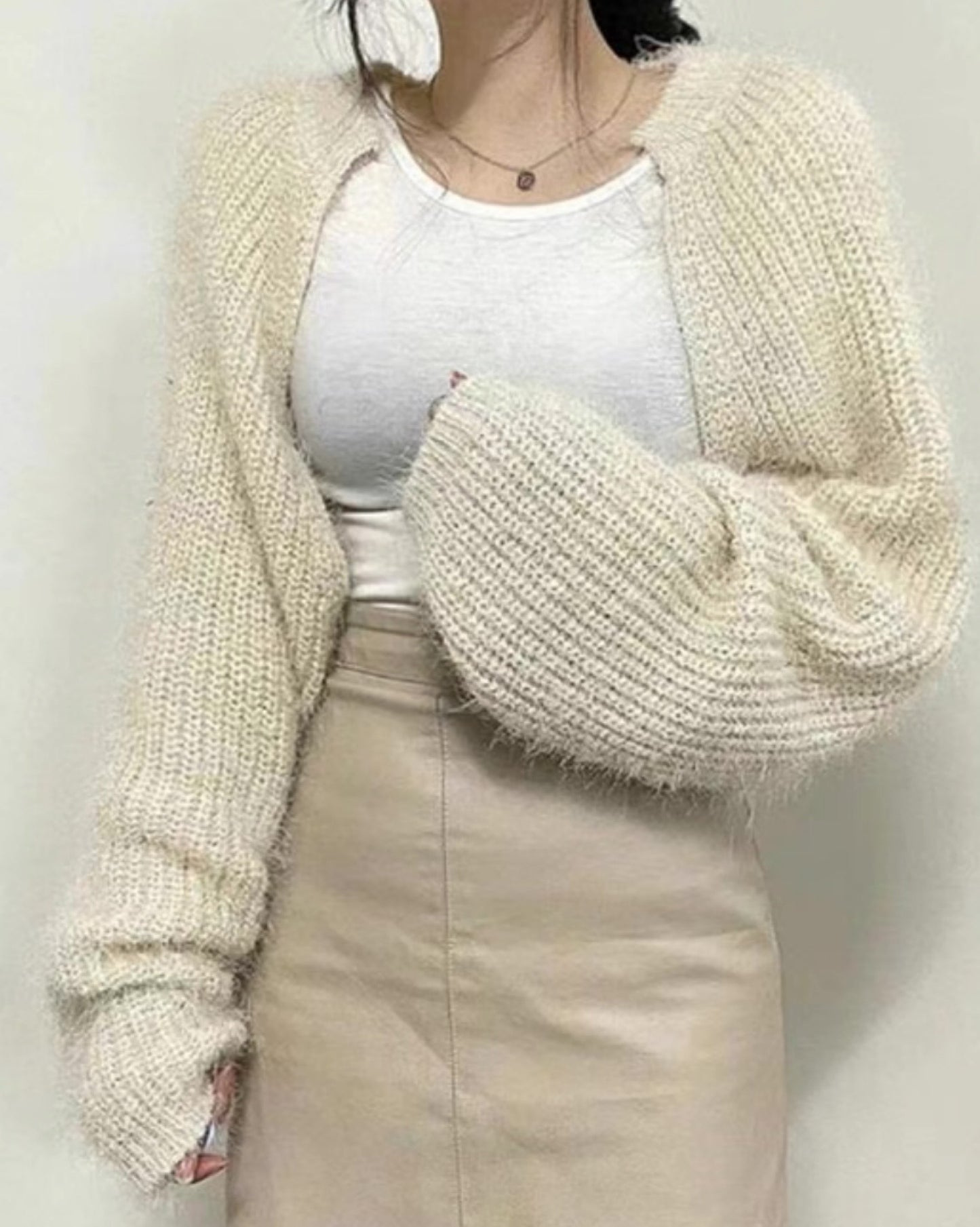 【𝗛𝗼𝘁 𝗜𝘁𝗲𝗺+回歸.ᐟ.ᐟ】毛毛蝙蝠袖外套