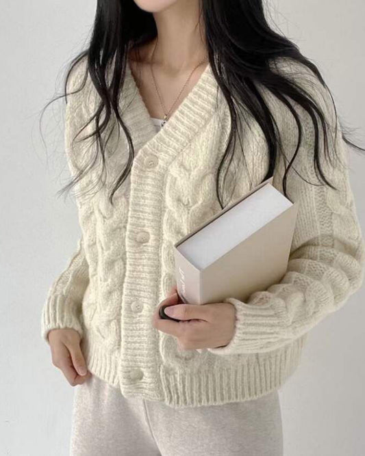 【早鳥價】麻花結針織小外套