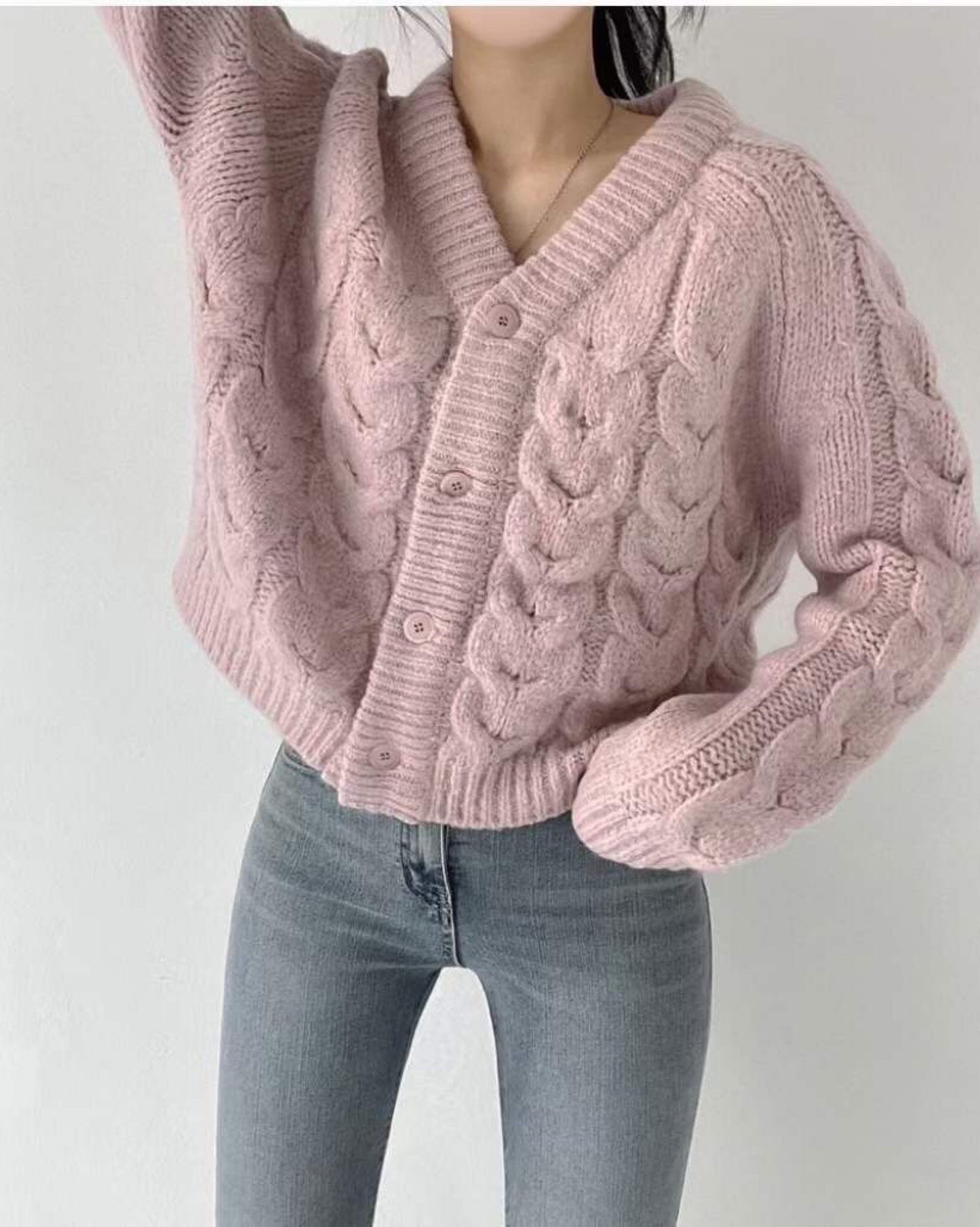 【早鳥價】麻花結針織小外套