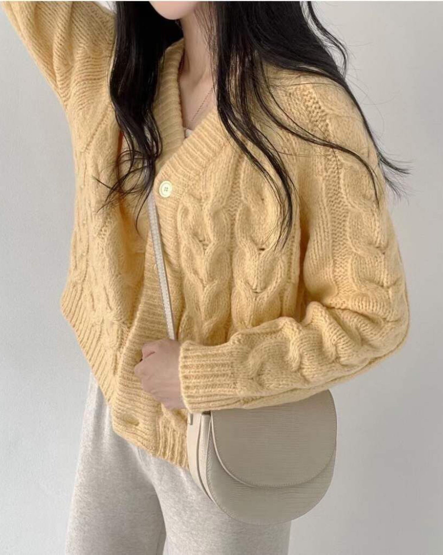 【早鳥價】麻花結針織小外套