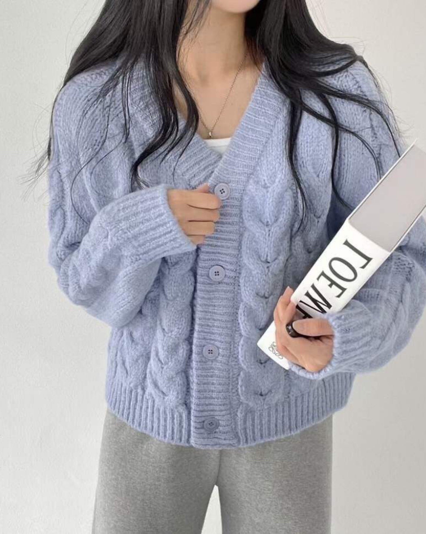 【早鳥價】麻花結針織小外套