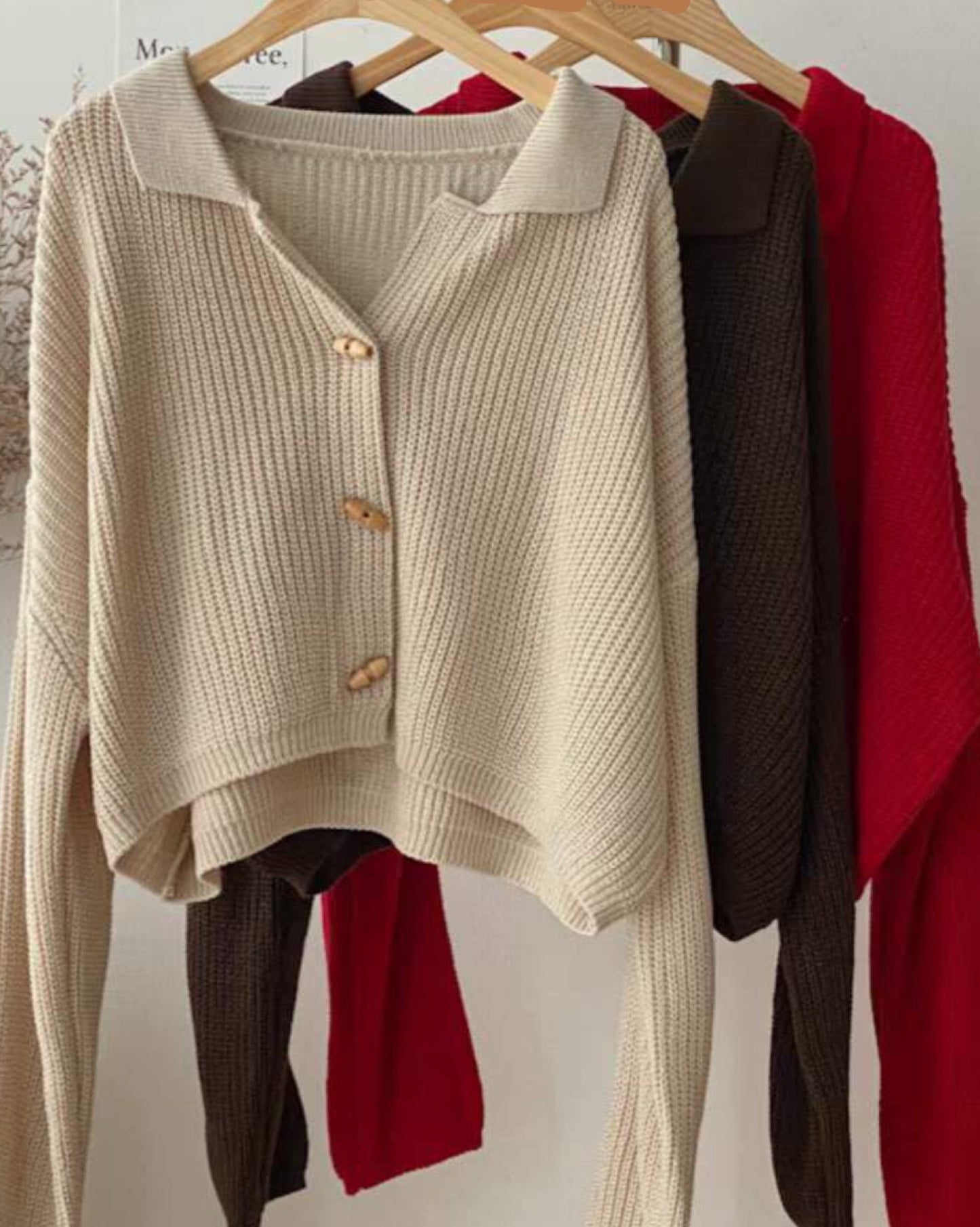 【超軟+暖笠笠.ᐟ.ᐟ 】小漁夫鈕開領𝗞𝗻𝗶𝘁 𝗝𝗞