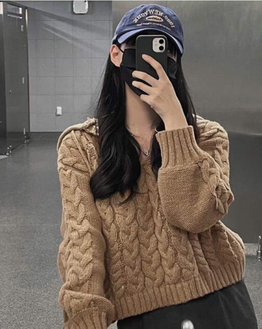 【早鳥價 | 超美麻花結.ᐟ.ᐟ】麻花結針織 𝗛𝗼𝗼𝗱𝗶𝗲