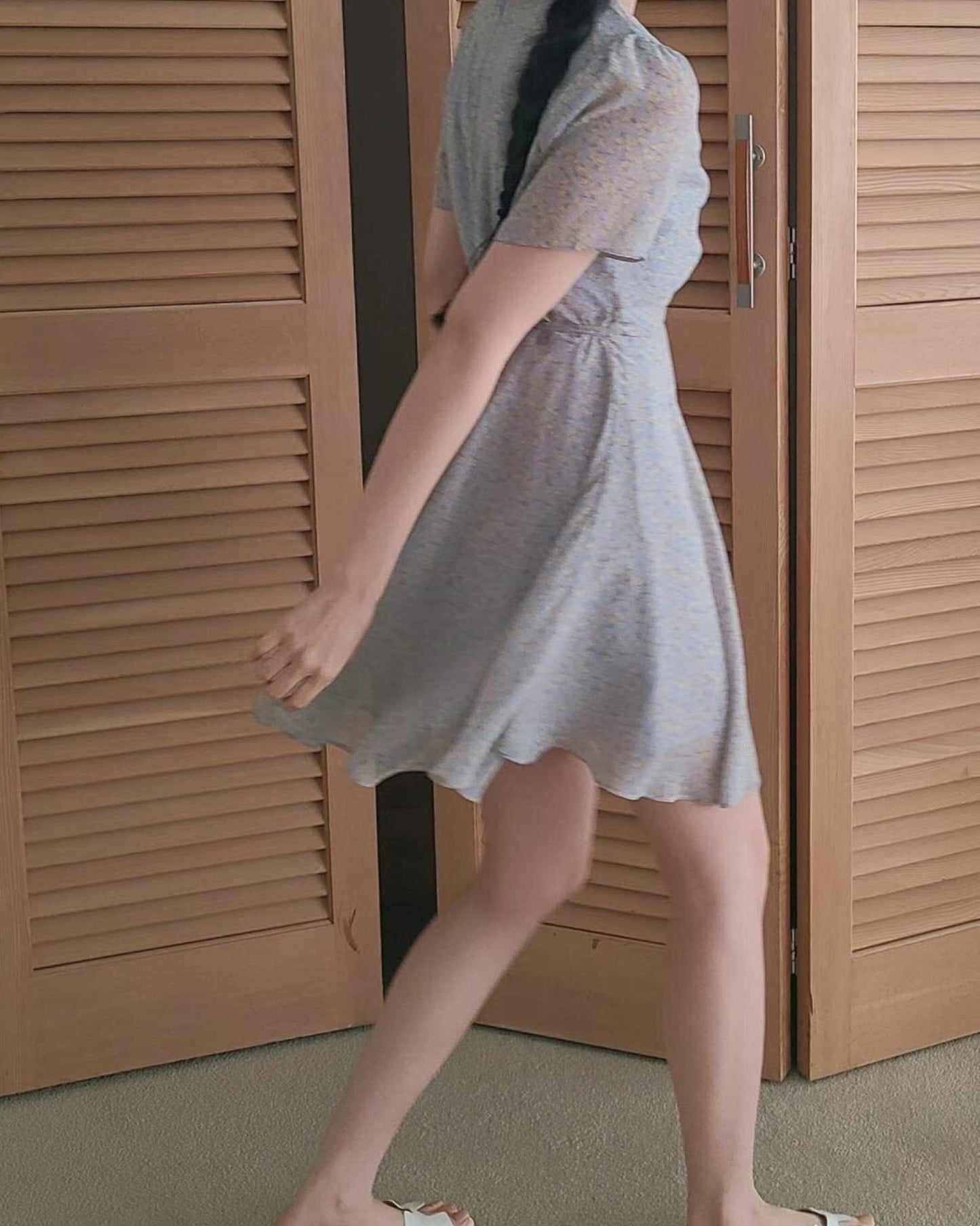 【超美碎花紋.ᐟ.ᐟ】小𝗩碎花連身裙